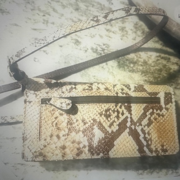 Brighton NEW Snake Print Leather Wallet with Strap - COMES WITH DUSTBAG!! - Picture 3 of 15